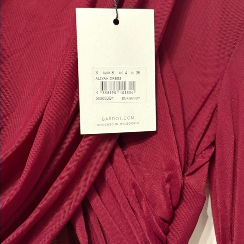 Bardot Aliyah Dress in Burgundy - Picture 5 of 13